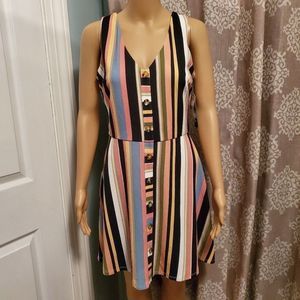 BCX Sleeveless Striped Dress NWT